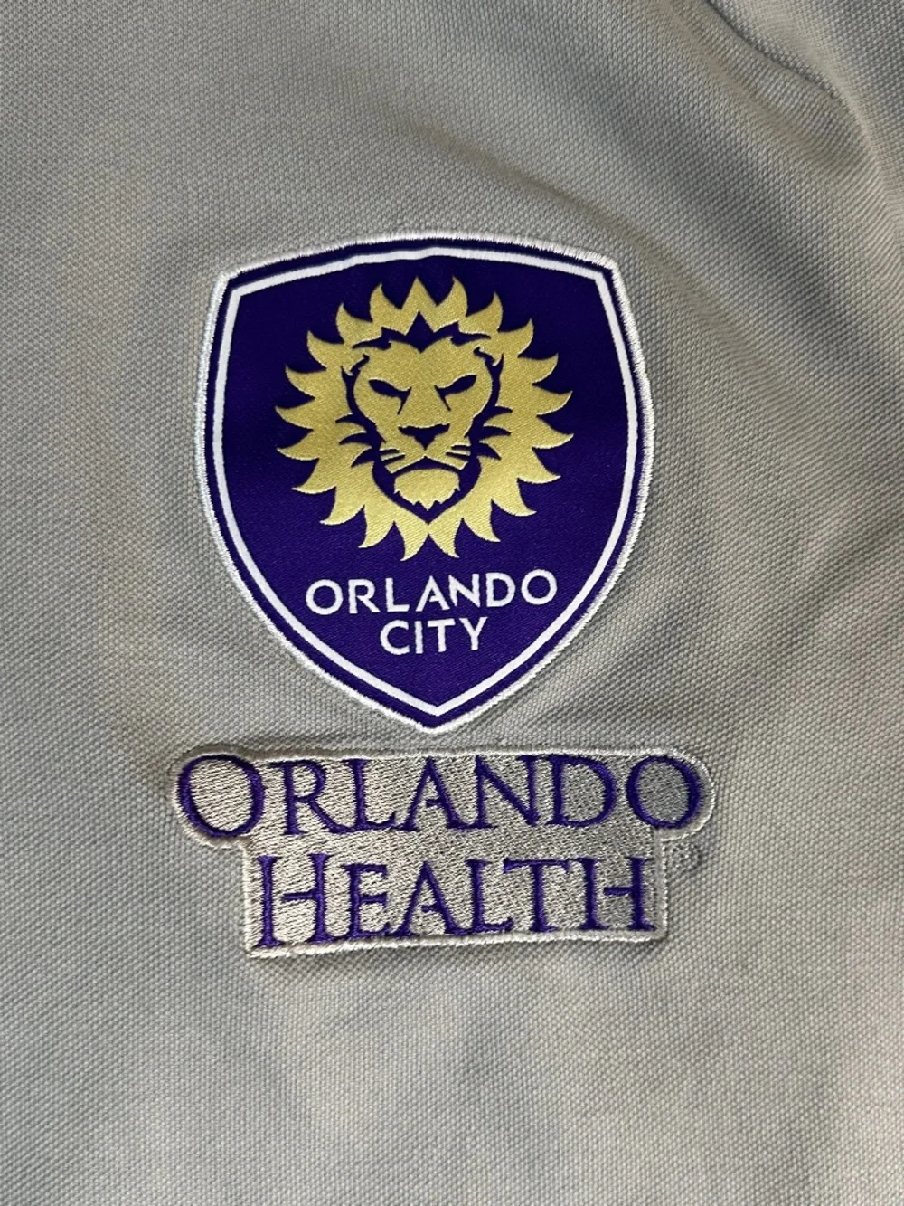 Adidas AeroReady Orlando City SC Men's Training Gray Polo Shirt Size Large